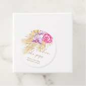 Boho pampas gras - Baby shower Pop it Bedankjes Labels (In situ)