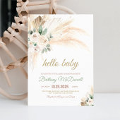 Boho Pampas Gras Baby Shower Uitnodiging