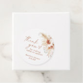 Boho Pampas Gras Bedankkaartje Bedankjes Labels (In situ)