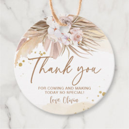 Boho Pampas Gras Bedankt Bedankjes Labels