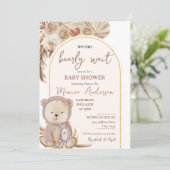 Boho Pampas Gras Beer Baby Shower Kaart (Staand voorkant)