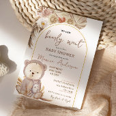 Boho Pampas Gras Beer Baby Shower Kaart