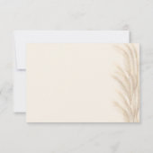 Boho pampas gras beige dank u baby shower bedankkaart (Achterkant)