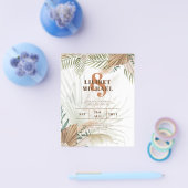 BOHO Pampas Gras Beige Groen Terracotta Bruiloft Flyer (Enkel)