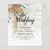 BOHO Pampas Gras Beige Groen Terracotta Bruiloft Flyer (Voorkant)