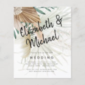BOHO Pampas Gras Beige Groen Terracotta Bruiloft Flyer (Voorkant)