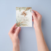 Boho Pampas Gras Beige Groen Terracotta Trouwdag Flyer (Hand)