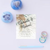 BOHO Pampas Gras Beige Groen Terracotta Trouwdag Flyer (Enkel)