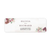 Boho Pampas Gras Bloem Retouradres Label  (Voorkant)