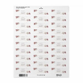 Boho Pampas Gras Bloem Retouradres Label  (Full Sheet)