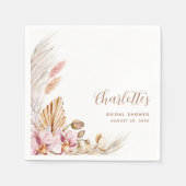 Boho Pampas gras Bloemen | VRIJGEZELLENFEEST Servet (Voorkant)