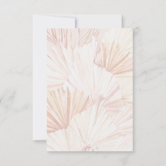 Boho Pampas Gras Boheem Bloemendesign Terracotta Bedankkaart (Achterkant)