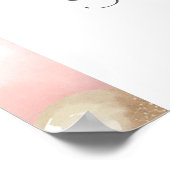 Boho Pampas Gras Boog Baby Shower Ontvangstbord Poster (Hoek)