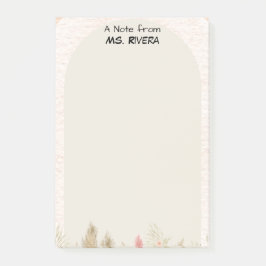 Boho Pampas Gras Boog Persoonlijke Onderwijs Notit Post-it® Notes
