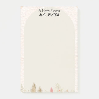 Boho Pampas Gras Boog Persoonlijke Onderwijs Notit Post-it® Notes
