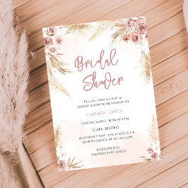 Boho Pampas Gras Bruidsdouche Kaart