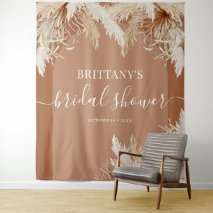 Boho Pampas Gras Bruidsdouche Wandkleed