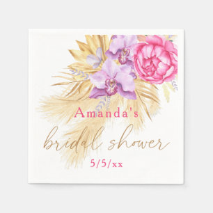 Boho pampas gras - Bruidsuitnodiging Servet
