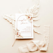 Boho Pampas Gras Bruiloft Feest Kaart