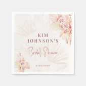 Boho Pampas Gras Bruiloft Feest Moderne Boheemse Servet (Voorkant)