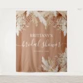 Boho Pampas Gras Bruiloft Feest Wandkleed (Voorkant)