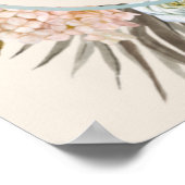 Boho Pampas Gras Bruiloft Feest Welkomstbord Poster (Hoek)