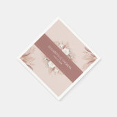 Boho Pampas Gras Bruiloft  Servet (Hoek)