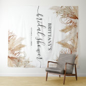 Boho Pampas Gras Bruiloft Tapijt Wandkleed (In Situ (horizontaal))