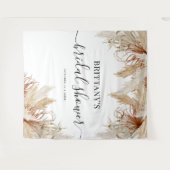Boho Pampas Gras Bruiloft Tapijt Wandkleed (Voorkant (horizontaal))