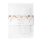 boho pampas gras bruiloft uitnodigingen wikkel (Voorkant Voorbeeld)