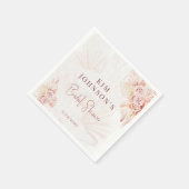 Boho Pampas Gras Bruiloftsborrel Modern Boheems Servet (Hoek)