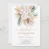 Boho pampas gras Couples bridal douitation Kaart (Voorkant)