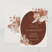 Boho Pampas Gras Details Kaart – Neutrale Gebeurte (Voorkant / Achterkant)