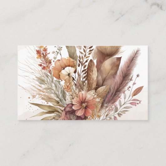 Boho pampas gras display douche behuizing kaart (Achterkant)