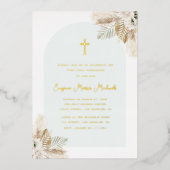 boho pampas gras eerste uitnodiging tot folie van  (Voorkant)