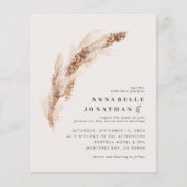 Boho pampas gras elegant bruiloft flyer (Voorkant)