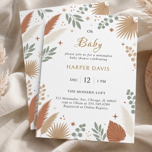 Boho Pampas Gras en Eucalyptus Botanisch Kaart