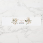 Boho pampas gras en groen bruiloft waterfles etiket (Enkel label)