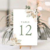 boho pampas gras en sage green kaart