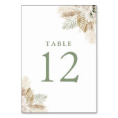 boho pampas gras en sage green kaart (Achterkant)