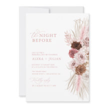 Boho pampas gras en stoffige roze repetitie diner