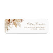 Boho Pampas Gras Etiket (Voorkant)