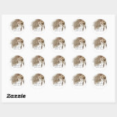 Boho Pampas Gras Fall In Love Bruidsmeisjesfeest Ronde Sticker (Vel)