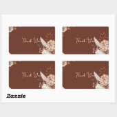 Boho Pampas Gras Favor Labels – Neutrale Bloemen (Vel)