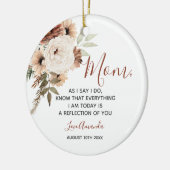 Boho pampas gras Floral Moeder van de Bride Keramisch Ornament (Links)