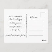  Boho Pampas gras Floral Save the Date Briefkaart (Achterkant)