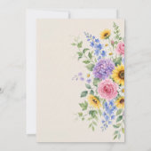 Boho Pampas Gras Gedroogde Bloem Bruiloft Uitnodig Kaart (Achterkant)