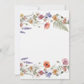 Boho Pampas Gras Gedroogde Bloem Bruiloft Uitnodig Kaart (Achterkant)