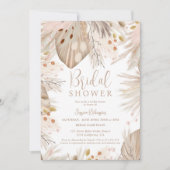 Boho pampas gras gedroogde bloemen vrijgezellenfee kaart (Voorkant)