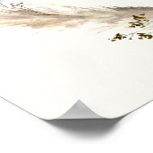 Boho Pampas Gras Gedroogde Boeket Welkom Poster (Hoek)